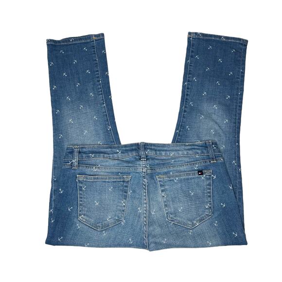 Tommy Hilfiger Nautical Anchor Print Crop Straight Leg Jeans size 4 - Picture 7 of 13